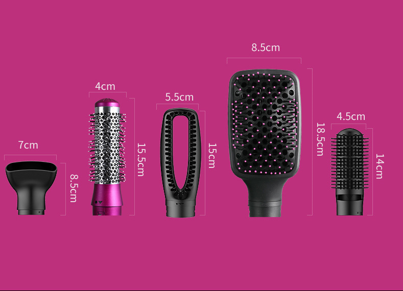 Professional 5 In 1 Hair Dryer Brush Dryer And Straightening Brush Electric Hair Styling Tool Automatic Hair Curler Beauty Supplies Gadgets