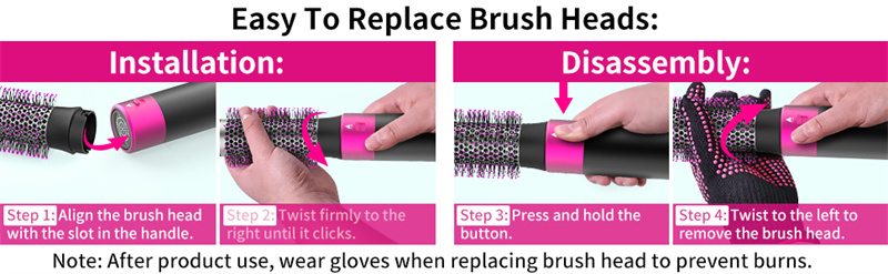 Professional 5 In 1 Hair Dryer Brush Dryer And Straightening Brush Electric Hair Styling Tool Automatic Hair Curler Beauty Supplies Gadgets