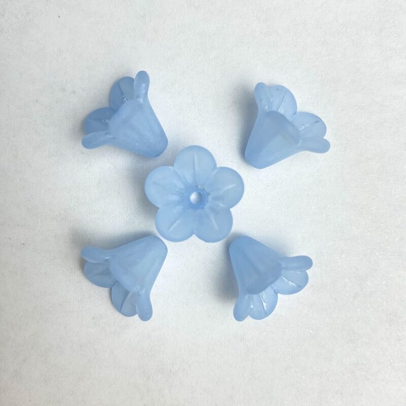 Frosted Acrylic Trumpet Flower Beads, 3D Bell-Shaped Bud Charms For DIY Hanfu Hairpin Flower Bases, Earrings & Jewelry Making.