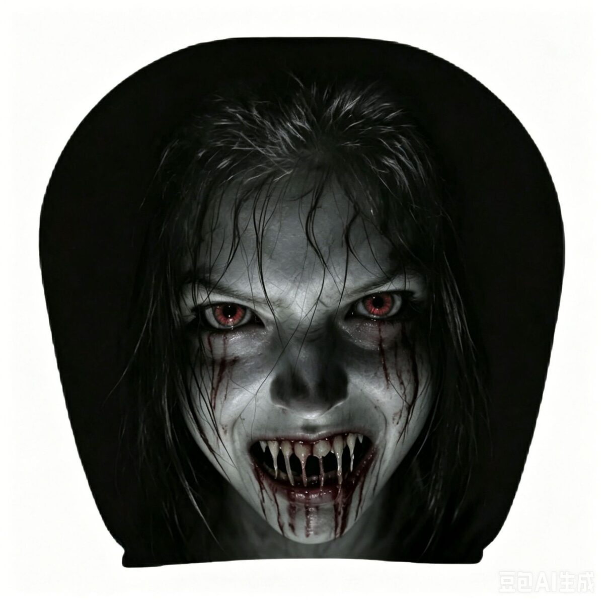 Car Headrest Cover 2 Pack Scary Face Pattern Seat Protector Halloween Decor