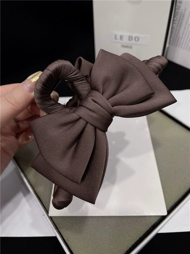 Bow Claw Clip Graceful Satin Headdress Shark Clip Updo Hair Claw
