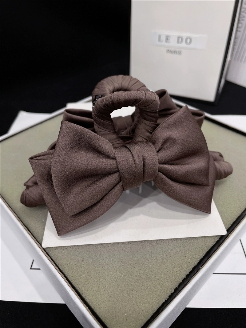 Bow Claw Clip Graceful Satin Headdress Shark Clip Updo Hair Claw