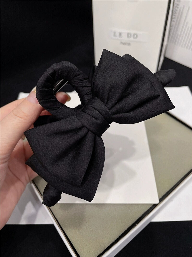 Bow Claw Clip Graceful Satin Headdress Shark Clip Updo Hair Claw